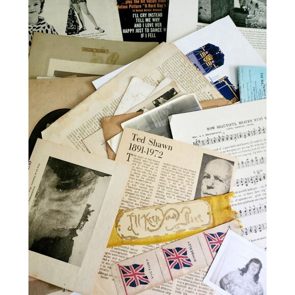 HUGE Bulk Ephemera Lot Of 150 Pcs Victorian Vintage Photos Maps Ads Movie INVRMZ - Picture 5 of 15